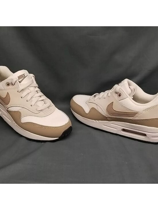 Nike Air Max 1 (GS) Sneakers Phantom Khaki Light Brown Boys Size 1Y NEW with BOX - Picture 1 of 12